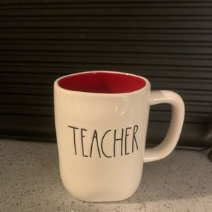 Rae Dunn Teacher Mug with Red Inside